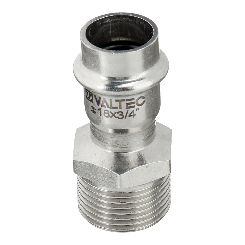 Соединитель Valtec (VTi.901.I.001805) 18 мм х 3/4 НР(ш) нержавеющая сталь