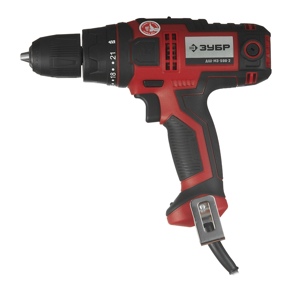 Дрель-шуруповерт сетевая Зубр (ДШ-М3-500-2) 500 Вт