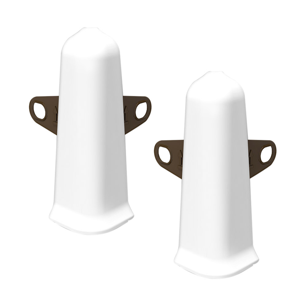 Угол наружный Деконика 85 мм белый матовый Г-профиль (2 шт.)