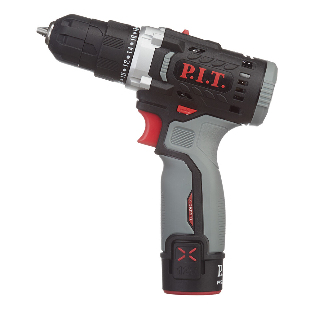 Дрель-шуруповерт аккумуляторная P.I.T. OnePower 12 В 1,5 Ач Li-Ion 2 АКБ и ЗУ (PBM12K-10A/2)