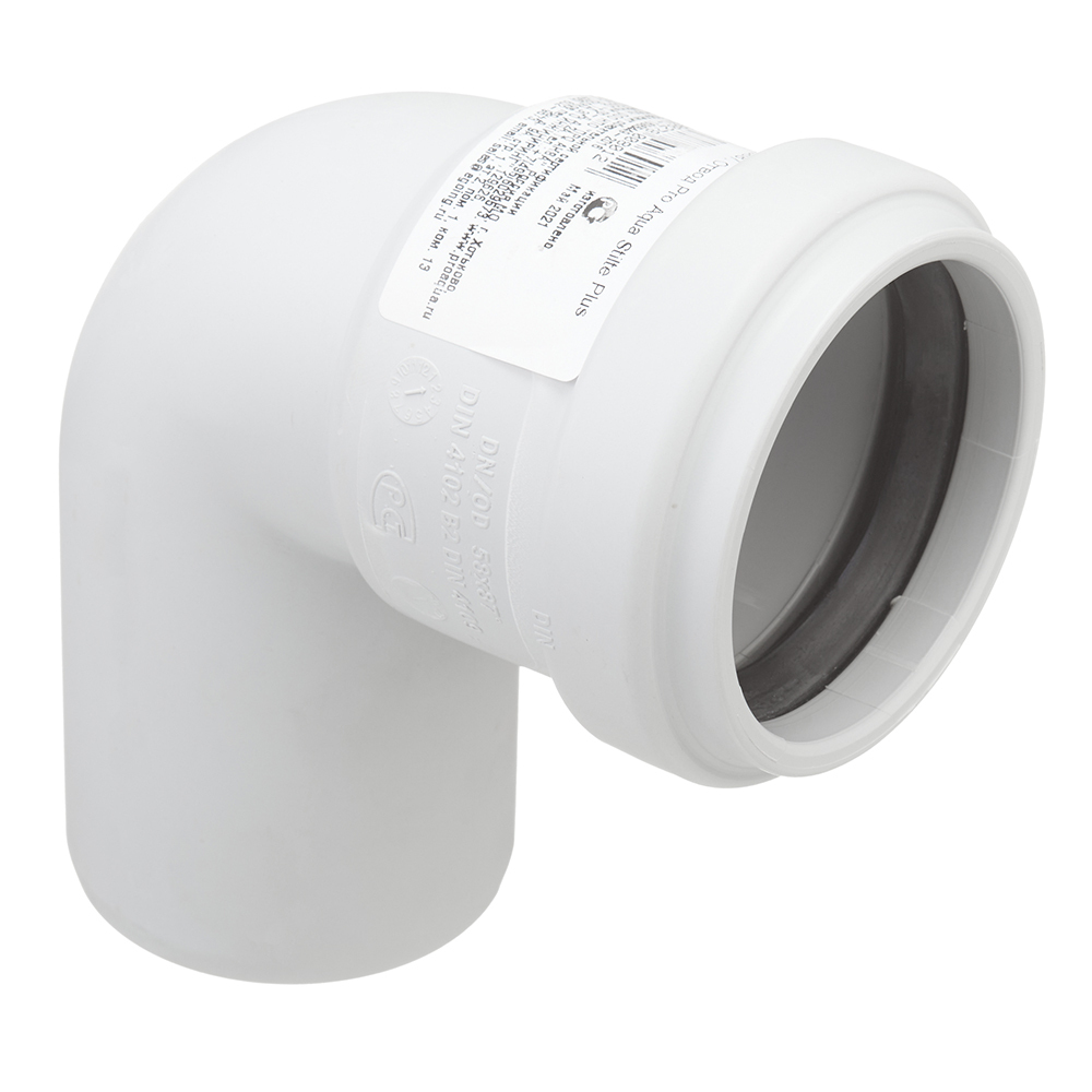 Отвод Pro Aqua Stilte Plus d58 мм 87,5° пластиковый шумопоглощающий для внутренней канализации