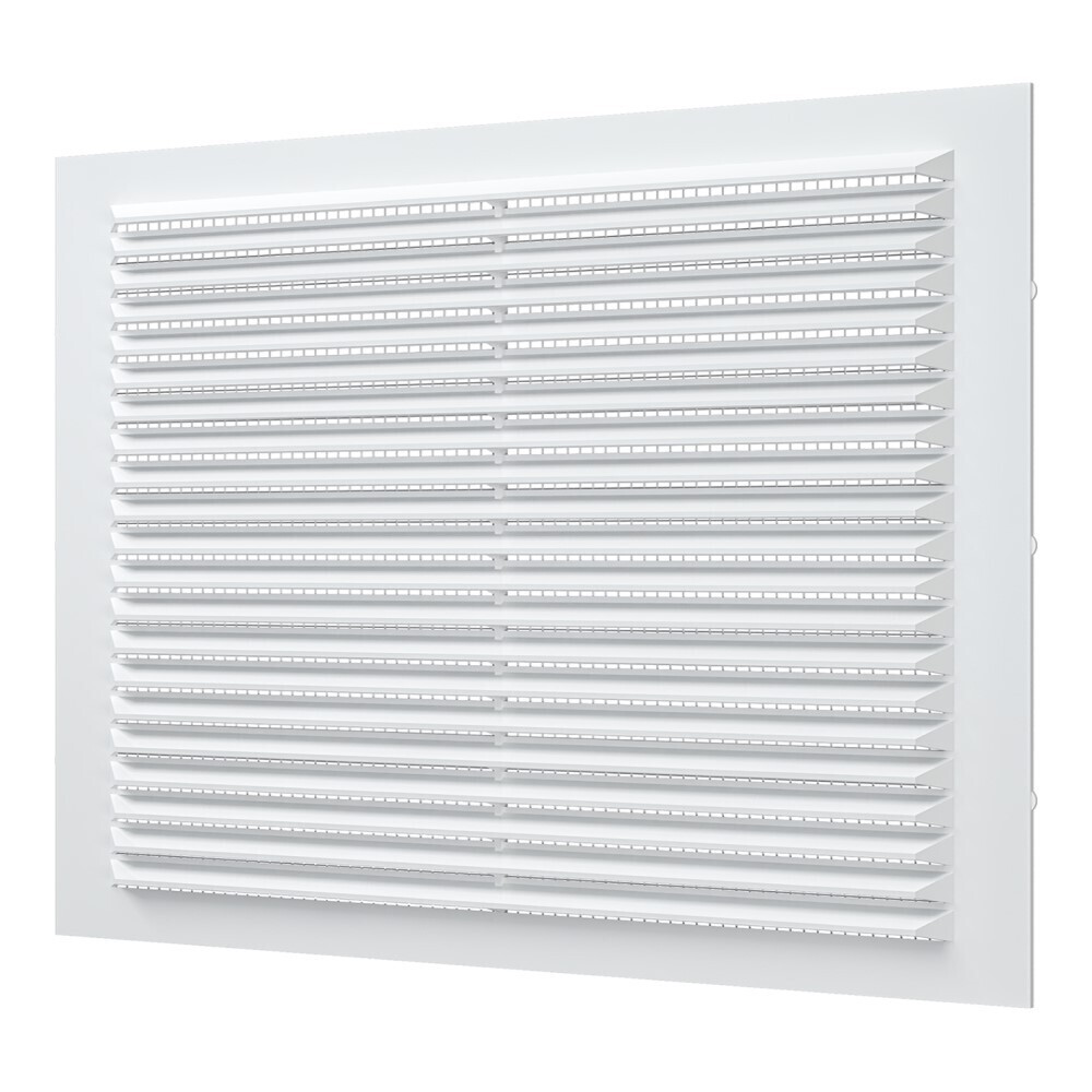 Решетка вентиляционная пластиковая приточно-вытяжная Era С 234х234 мм с сеткой белая