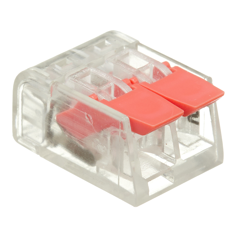 Клемма на 2 провода Stekker 0,14-4 кв.мм с рычажками без пасты (50 шт.) (49823)