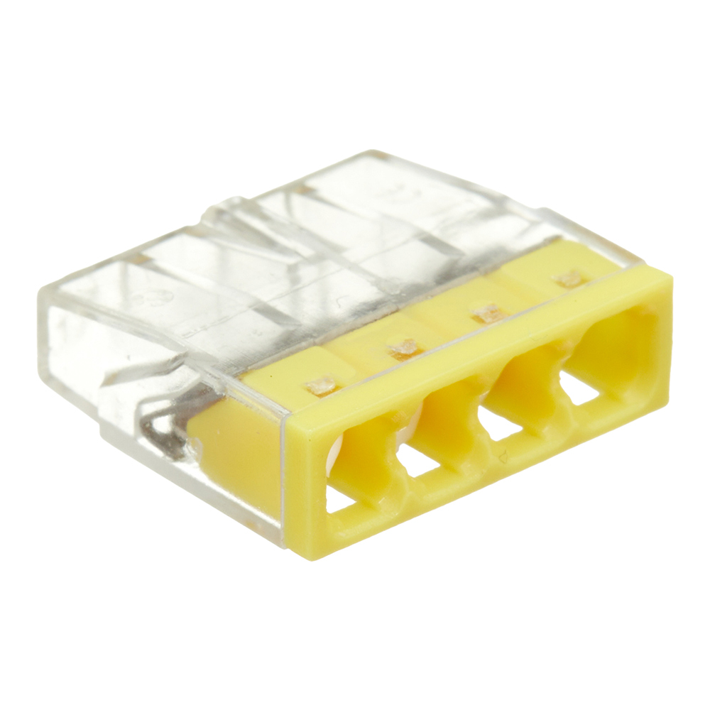 Клемма на 4 провода Stekker 0,5-2,5 кв.мм самозажимная с пастой (20 шт.) (49835)