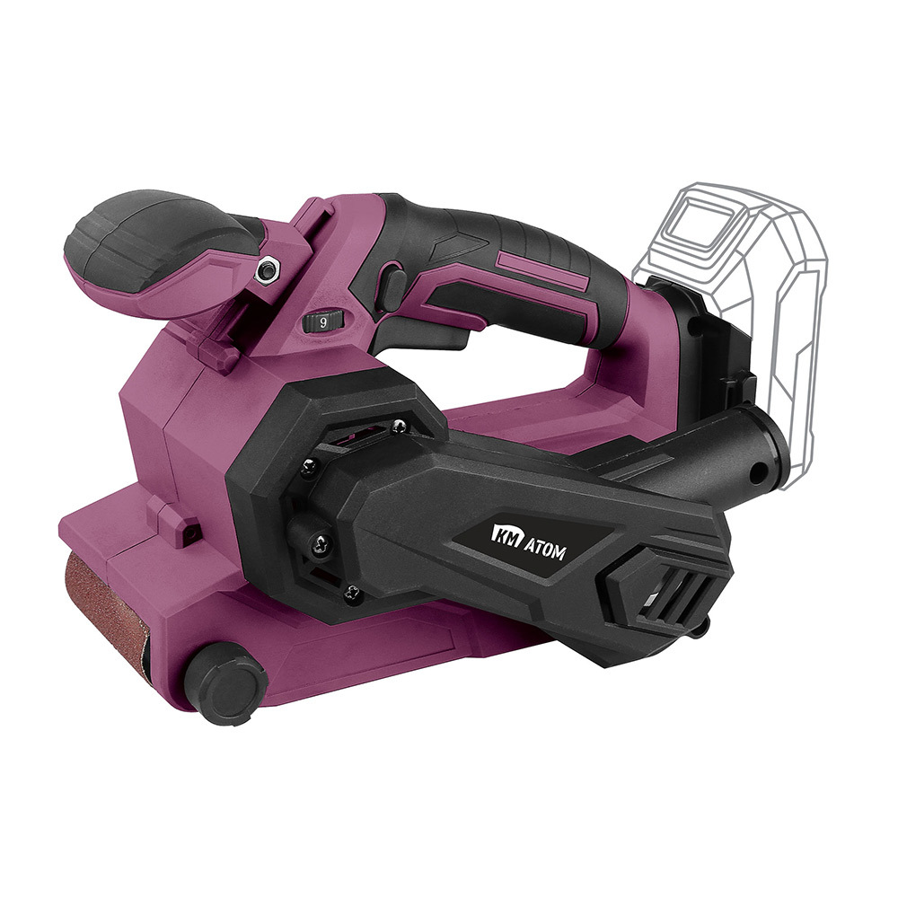 Шлифмашина ленточная аккумуляторная КМ АТОМ 18В 457х75 мм без АКБ и ЗУ (CBS-181)