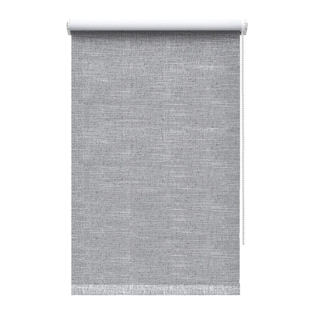 Рулонная штора блэкаут 200х175 см Decofest Каролина серая