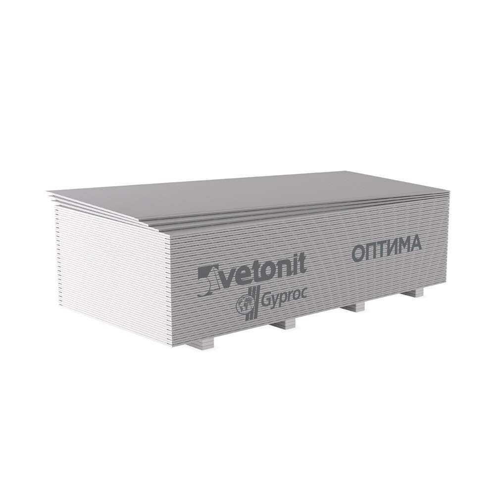 Гипсокартон Vetonit (Gyproc) Оптима 2500х1200х12,5 мм