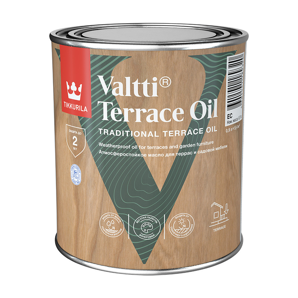 Масло Tikkurila/Tikkivala Valtti Terrace Oil для террас основа EC 0,9 л