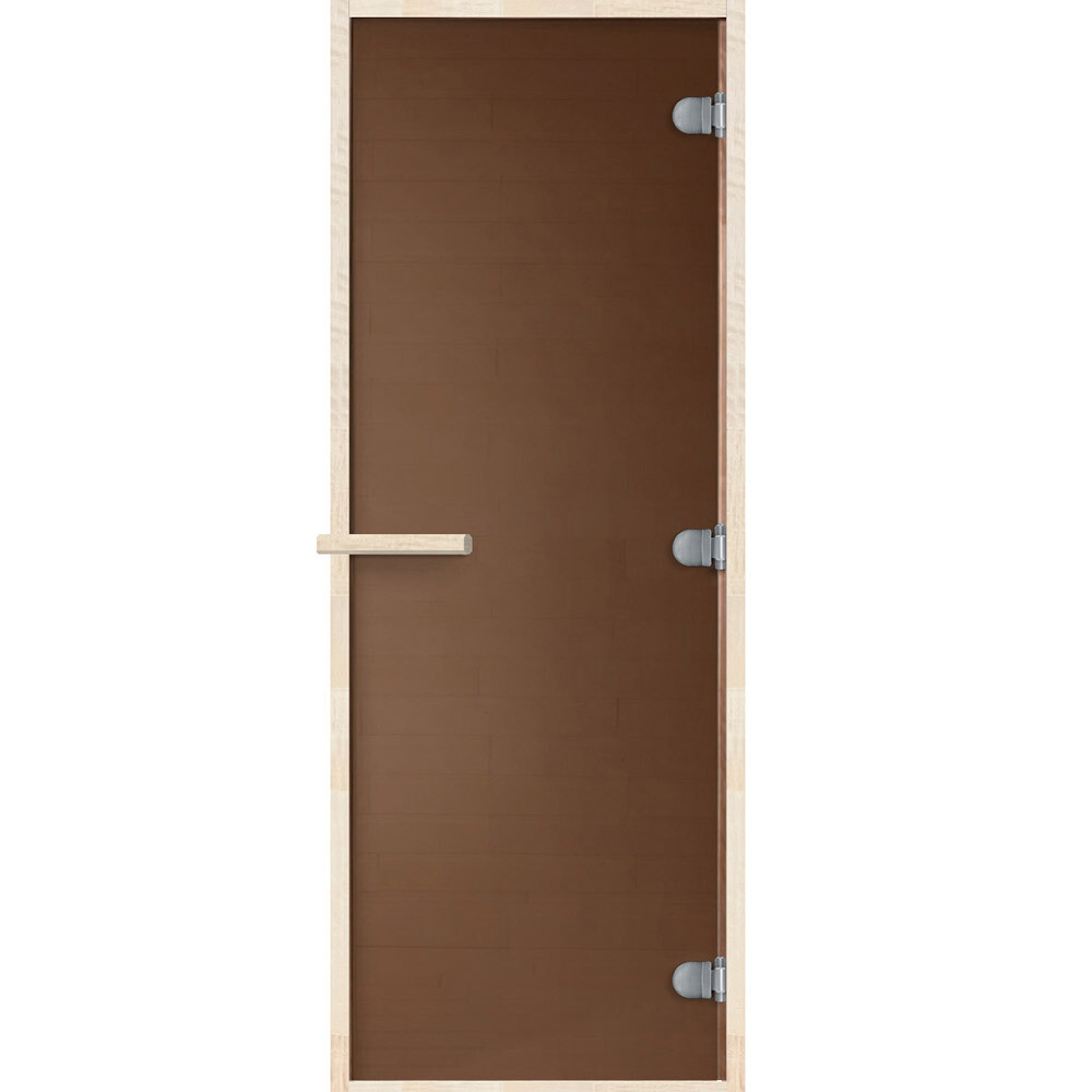 Дверь для бани и сауны стеклянная бронза матовая DoorWood Теплая ночь 690х1890 мм (DW01125)