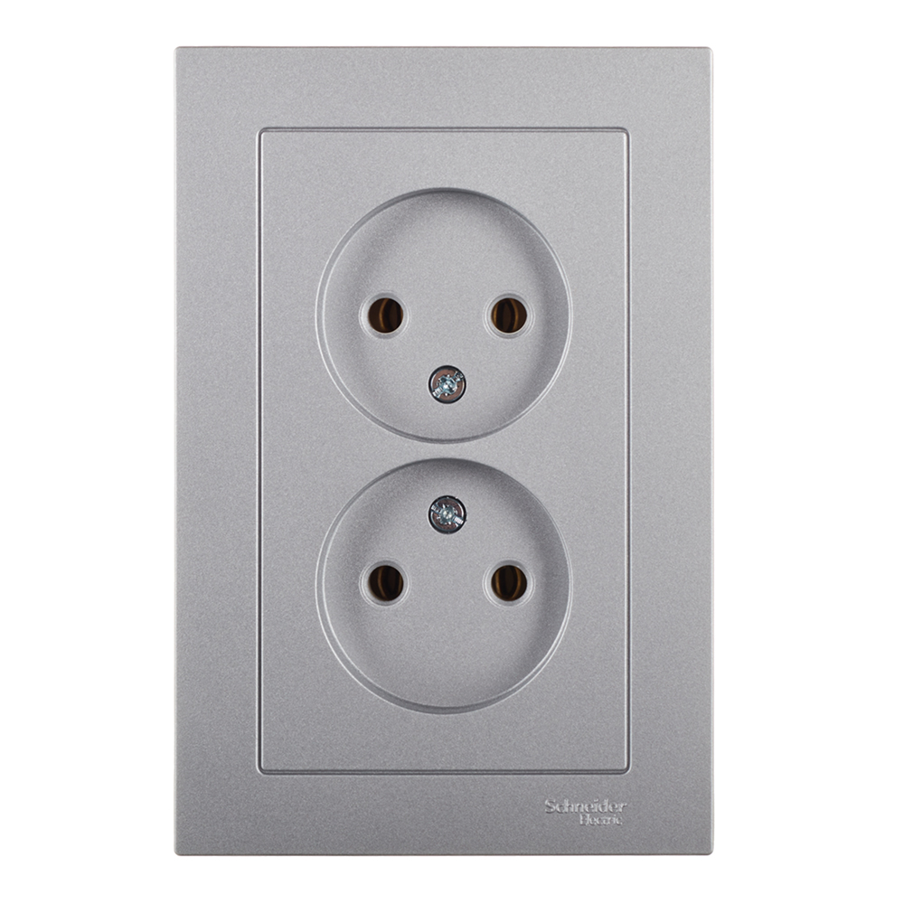 Розетка Systeme Electric AtlasDesign встраиваемая алюминий (ATN000320)