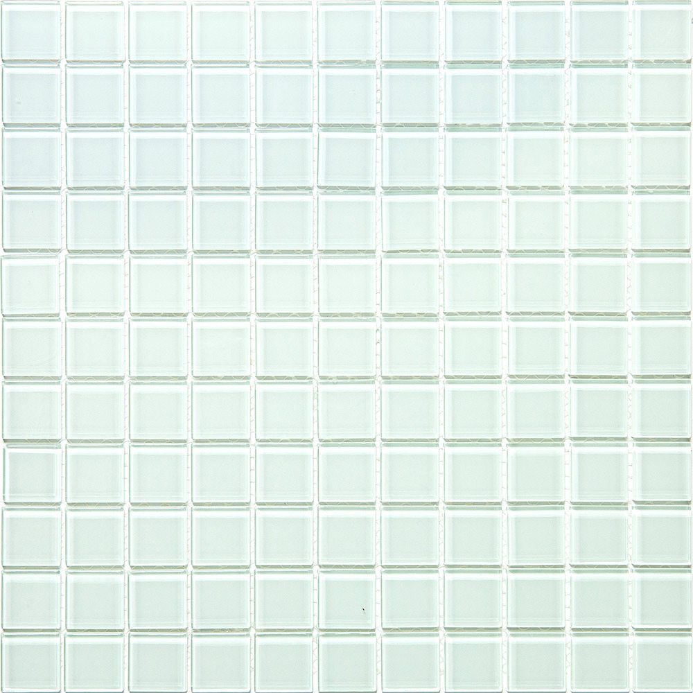 Мозаика Mir Mosaic Natural Color palette белая стеклянная 300х300х4 мм глянцевая