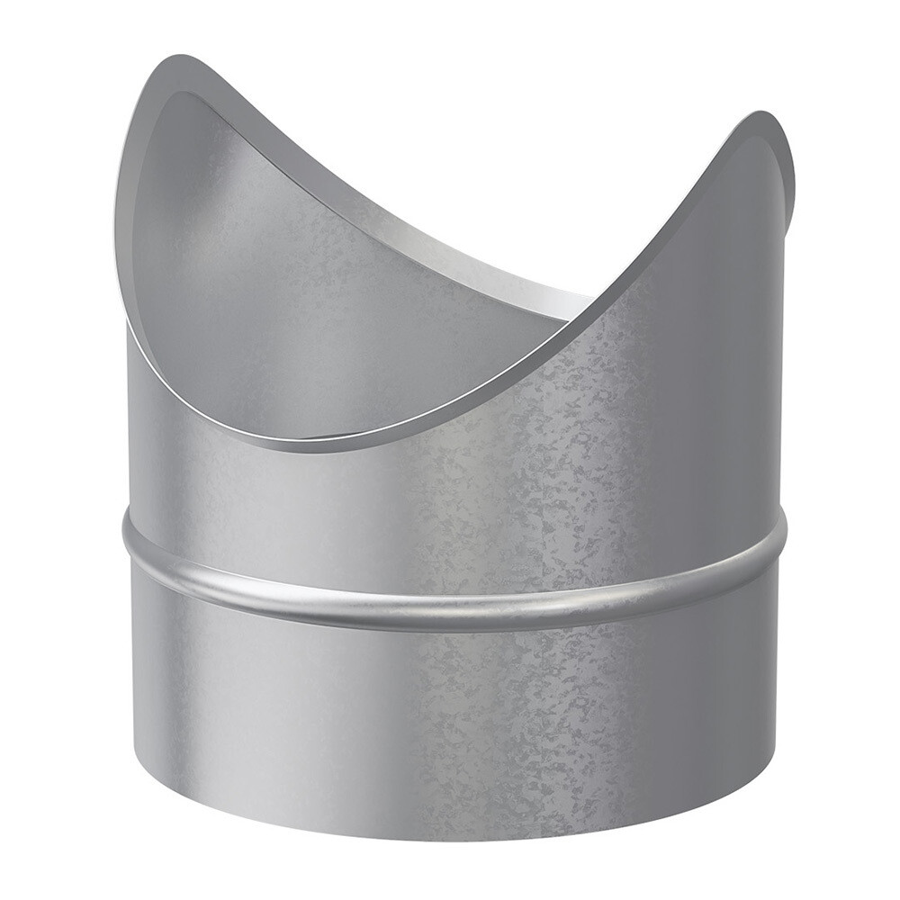 Врезка для круглых воздуховодов d160х160 мм оцинкованная